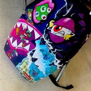 Blue pink purple spray ground